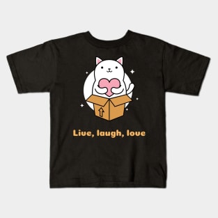 Live, laugh, love Kids T-Shirt